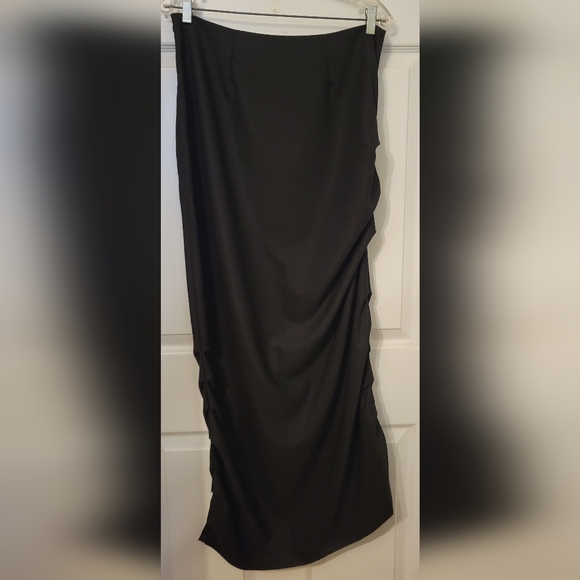 Studio Fresh Dresses & Skirts - Ruched Black Maxi Skirt